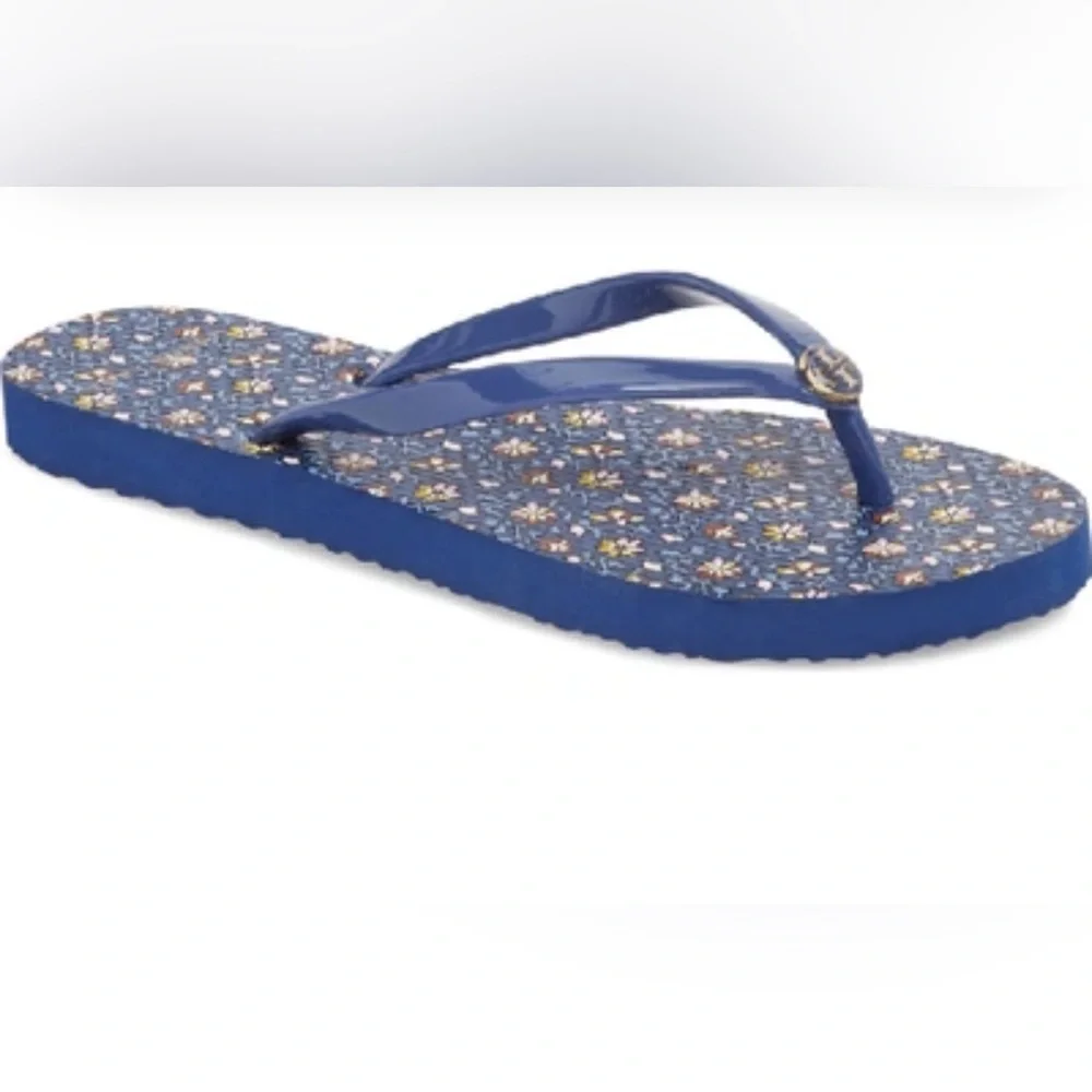 Tory Burch NWT Summer Beach Minimalist Authentic Spring Flower Bloom Flip Flop